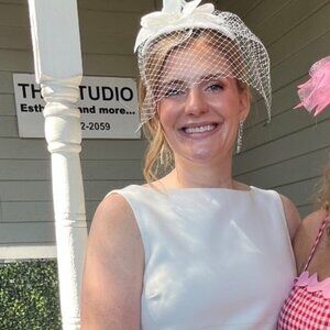 White Tea Hat Fascinator